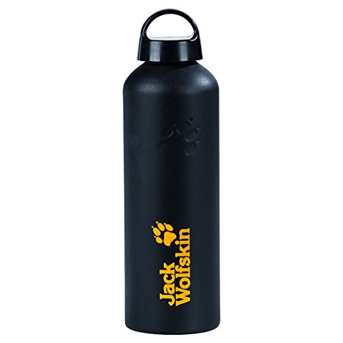 Jack Wolfskin Trinkflasche Wolf Bottle Grip 1.0, Black, 27 x 8 x 0 cm, 8000431-6000