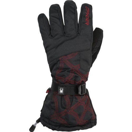 Spyder Ski-Handschuhe Over-Web Gore-Tex Männer schwarz rot oder mit weiß